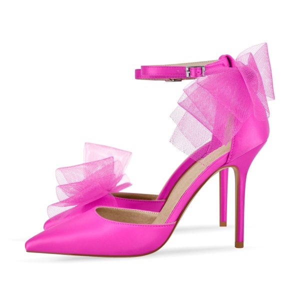 Pointed Toe High Heel Bow Stilettos - Image 4