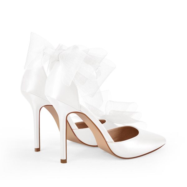 Pointed Toe High Heel Bow Stilettos - Image 8