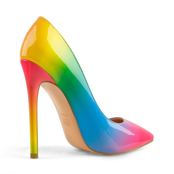 Rainbow Pointed Toe Stilettos Pumps - Image 3