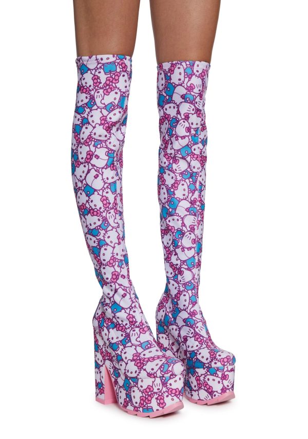 X Sanrio Labyrinth Hello Kitty Thigh High Boots - Image 3