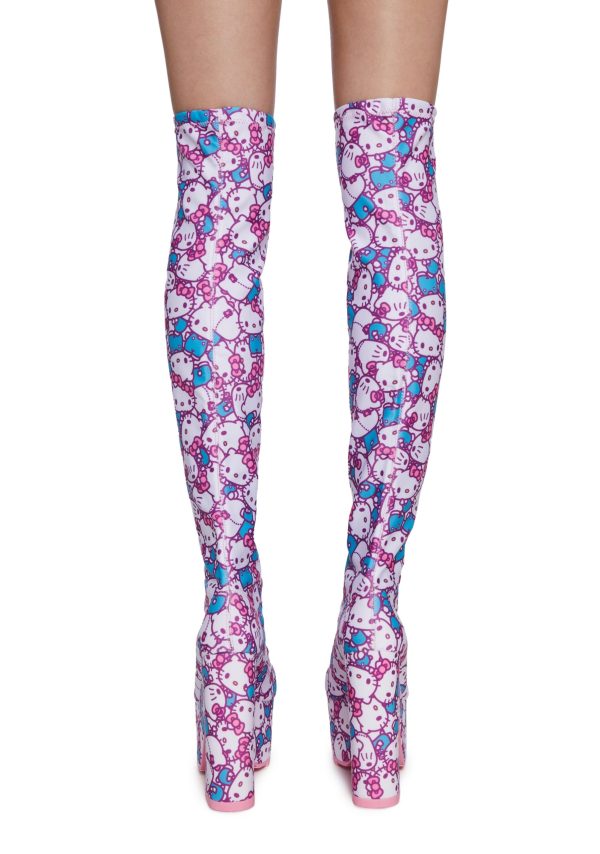 X Sanrio Labyrinth Hello Kitty Thigh High Boots - Image 4