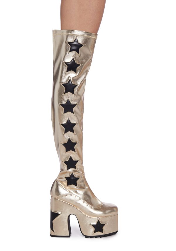Electricity Thigh High Boots
