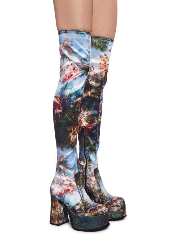 Da Vinci’s Demons Platform Thigh High Boots - Image 3