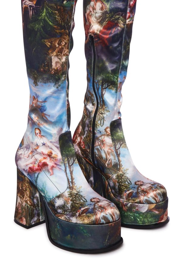 Da Vinci’s Demons Platform Thigh High Boots - Image 2