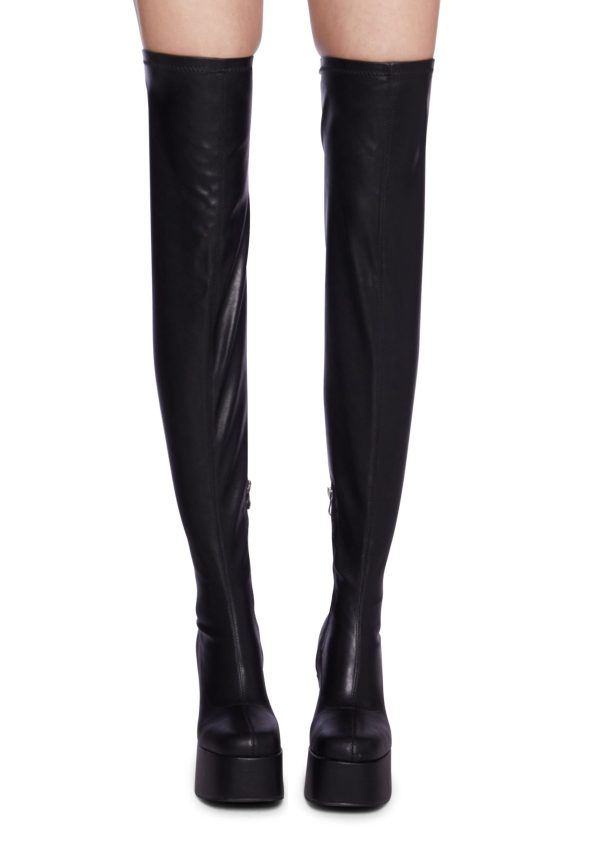 The Redemption Stretch Thigh High Boots - Image 3