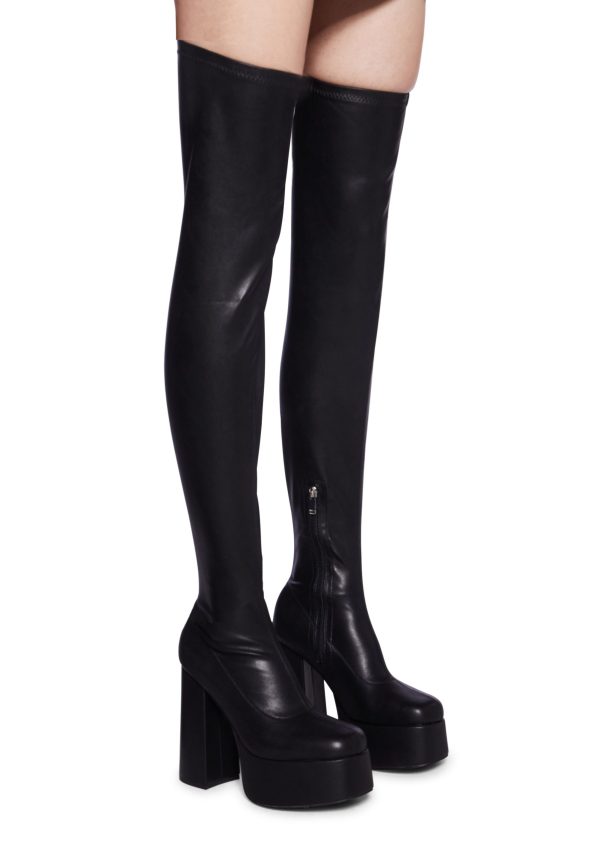 The Redemption Stretch Thigh High Boots - Image 4