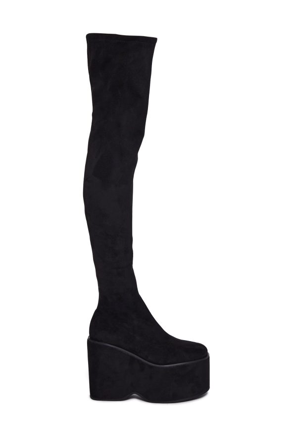 Black Felix Platform Thigh High Boots