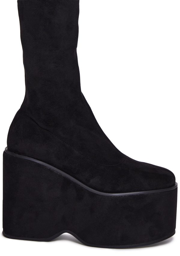Black Felix Platform Thigh High Boots - Image 2