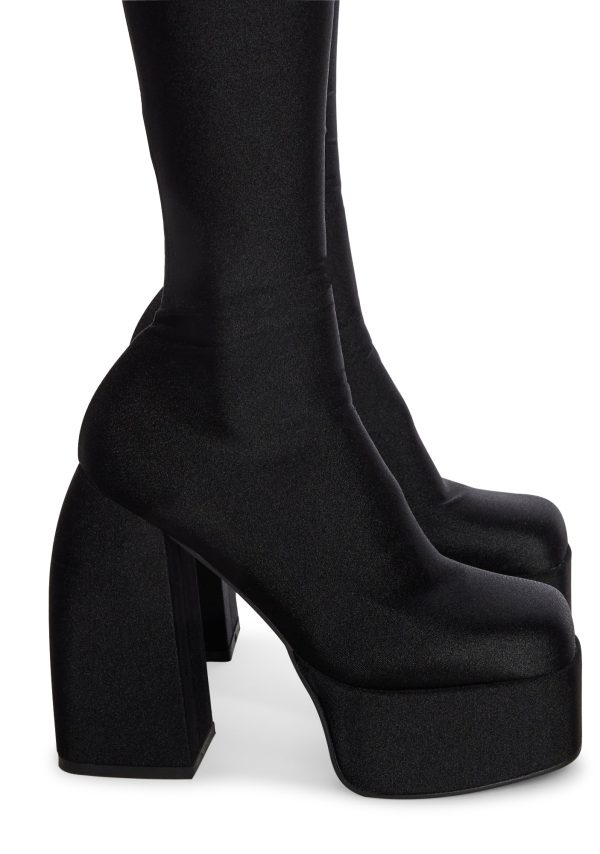 Heyhey Platform Pant Boots - Black - Image 2